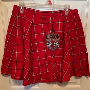 DIXXON Women's Red Checkered Skater Skirt